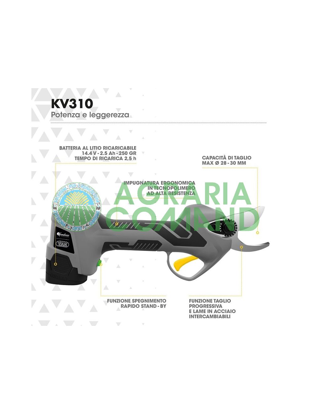 Volpi Tijeras sin cable KV310 Volpi Tijeras sin cable KV310