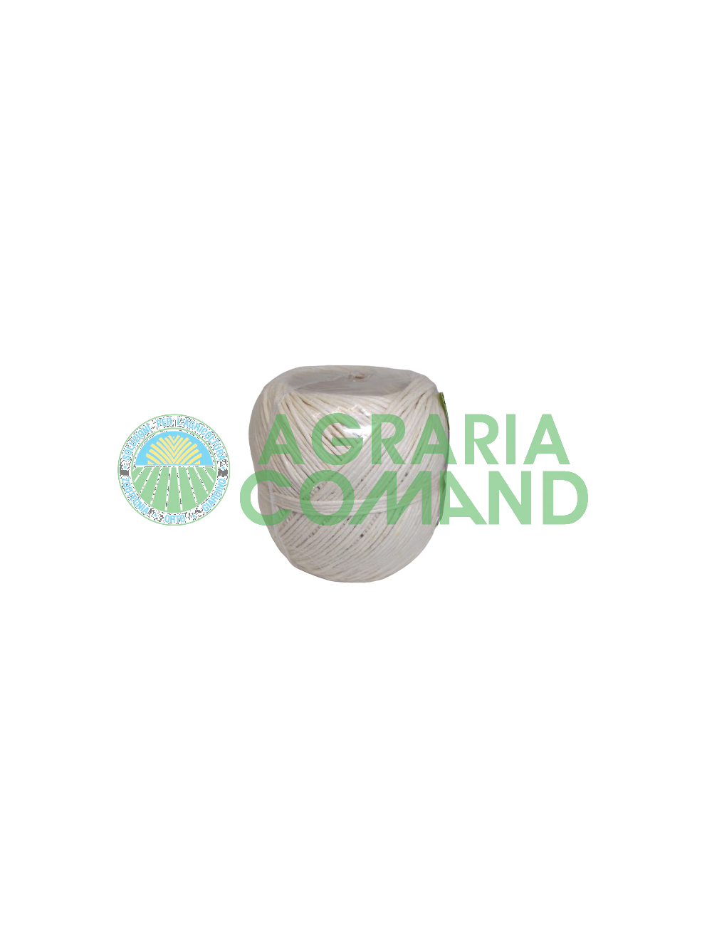 Un ovillo de hilo alimentario blanco