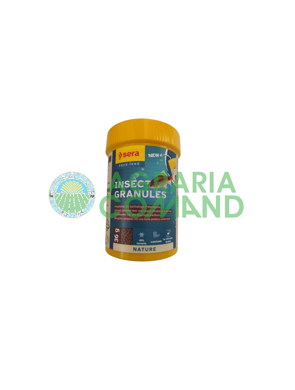 Envasado Gránulos de insecto Sera Envasado Gránulos de insecto Sera