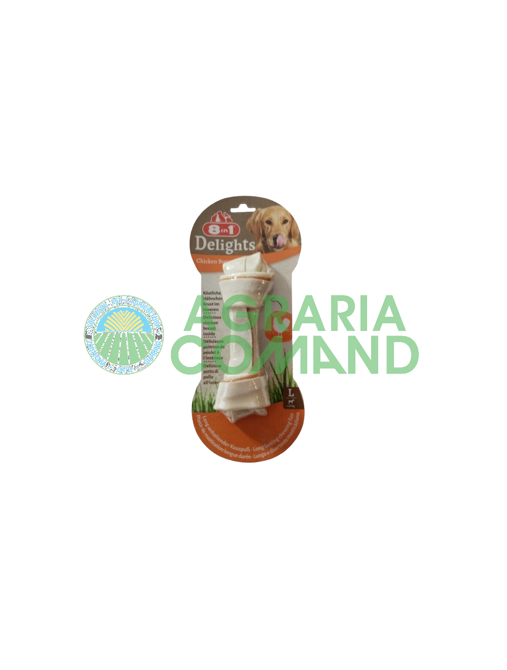 pack snack para perros 8en1 Delicias Hueso de Pollo (grande) unid. 1 pack snack para perros 8en1 Delicias Hueso de Pollo (grande) unid. 1