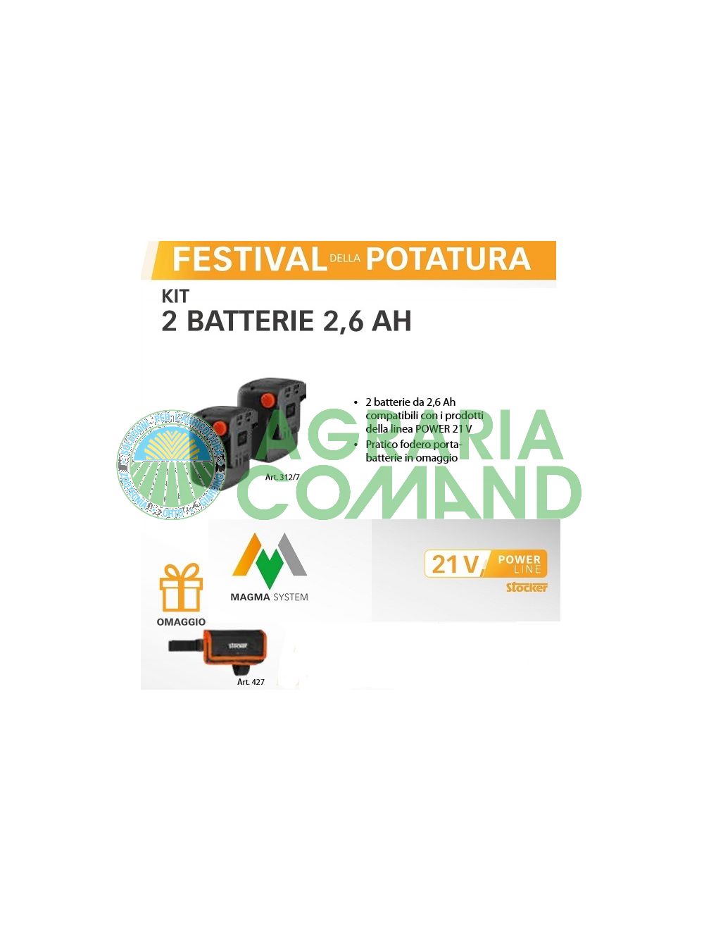 Kit de batería 2,6 Ah Stocker