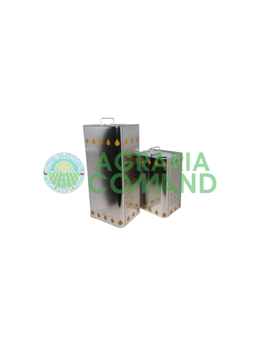 Latas de aceite plateadas