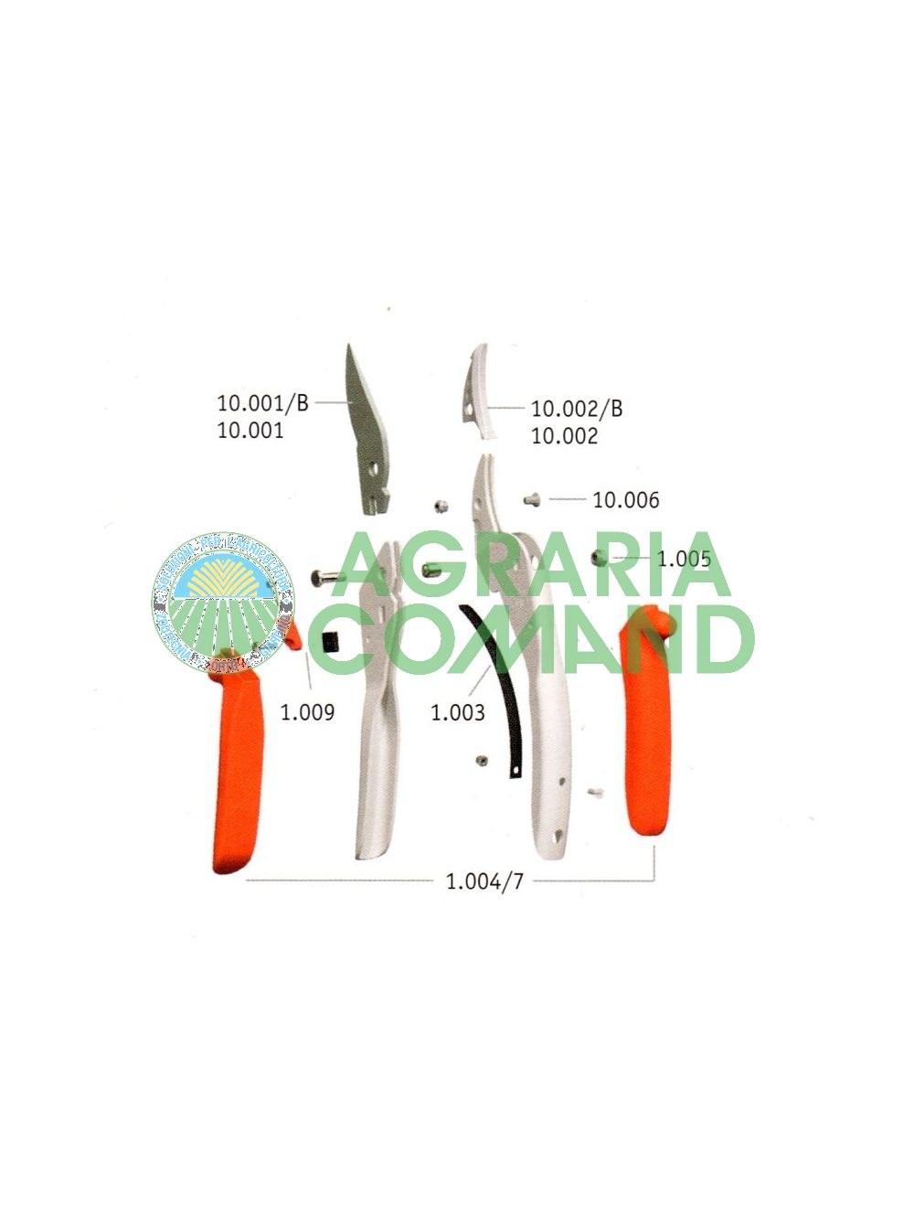 Despiece de piezas de recambio