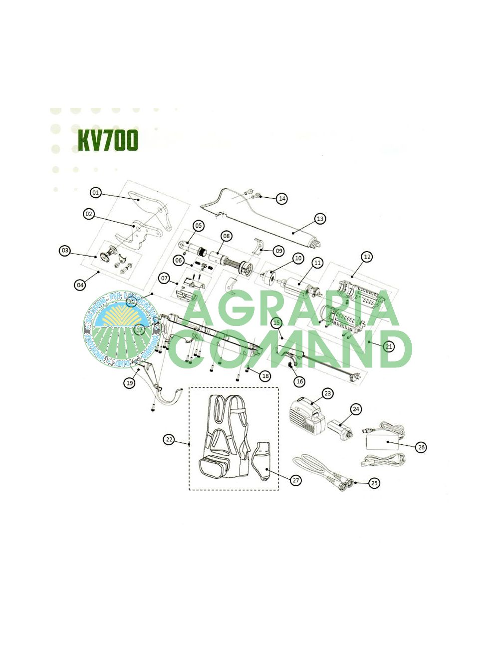 Despiece de piezas de recambio