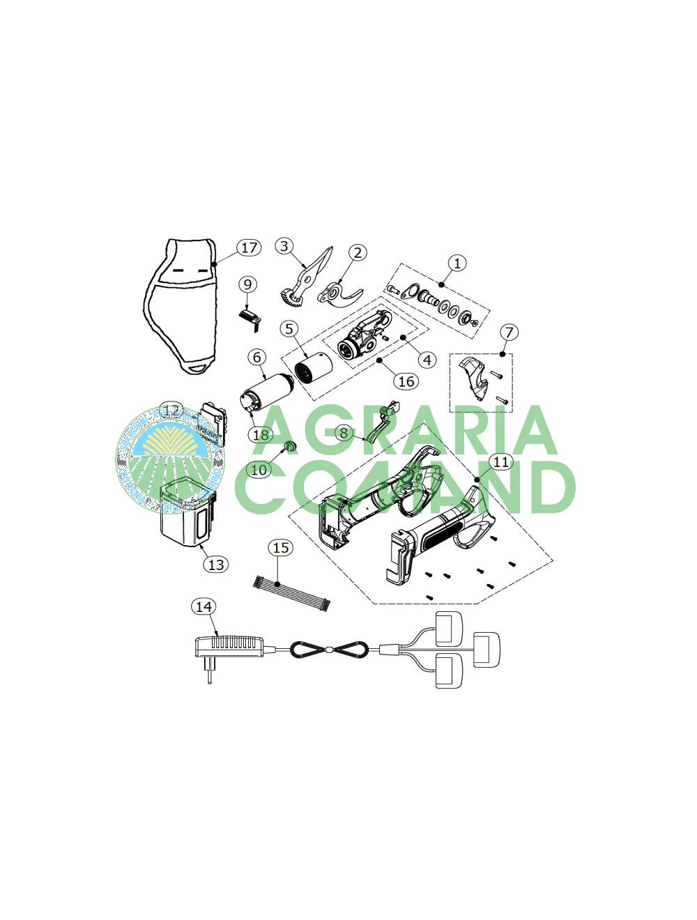 Despiece de la tijera KV 380 Despiece de la tijera KV 380