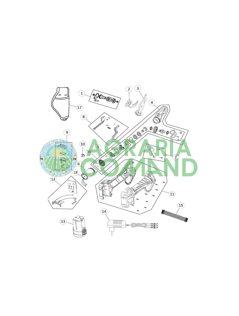 Despiece piezas de recambio Tijera KV 360