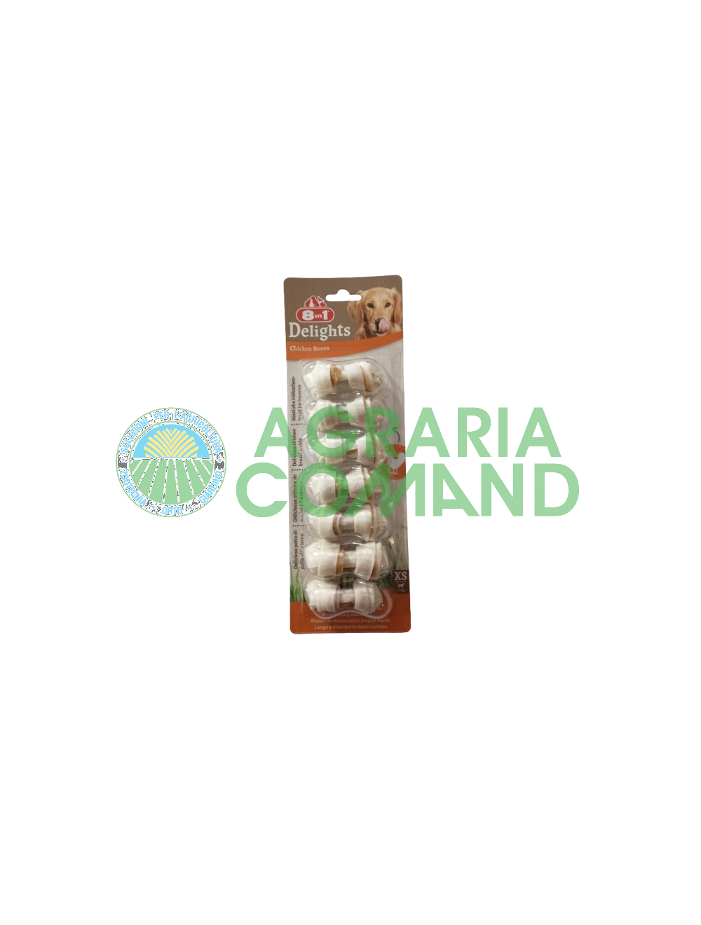 Pack de snacks para perros 8en1 Delicias Huesos de Pollo Pack de snacks para perros 8en1 Delicias Huesos de Pollo