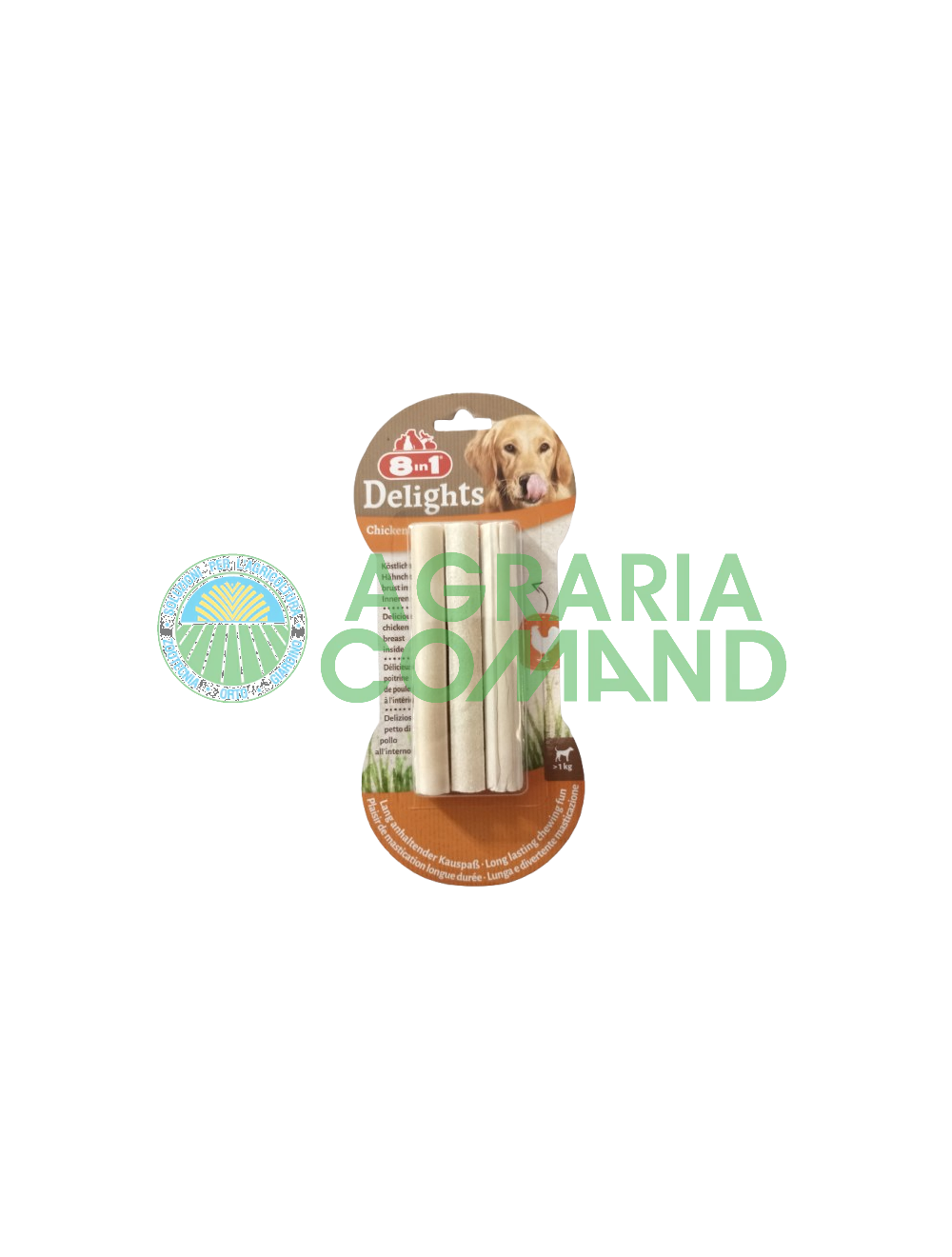 Pack de snacks para perros 8en1 Delicias Palitos de Pollo Pack de snacks para perros 8en1 Delicias Palitos de Pollo