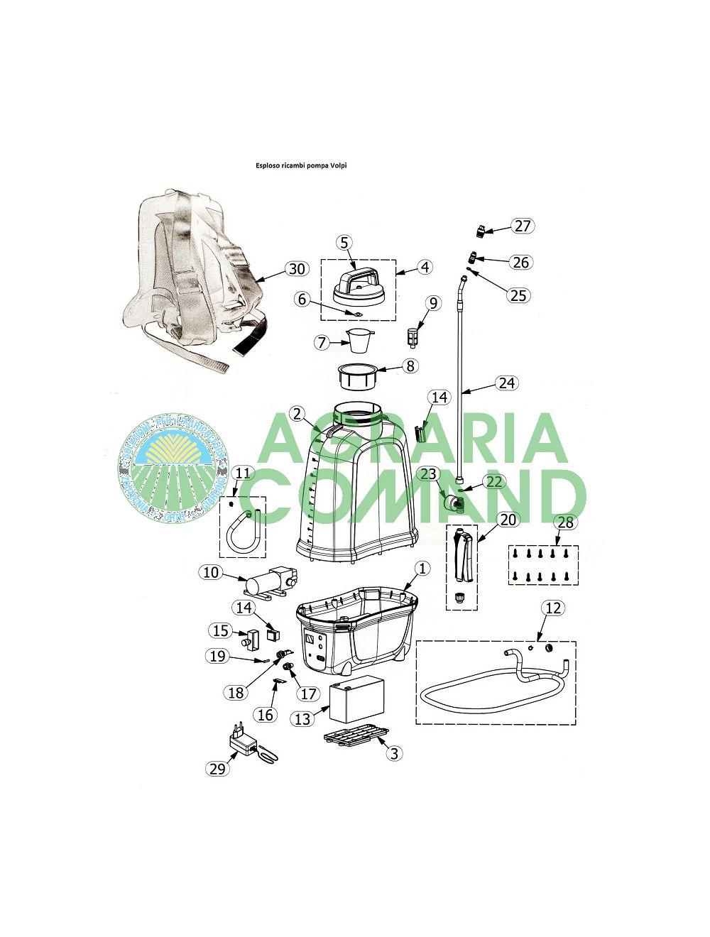 Despiece de las piezas de recambio de la V-Black E-Pro16