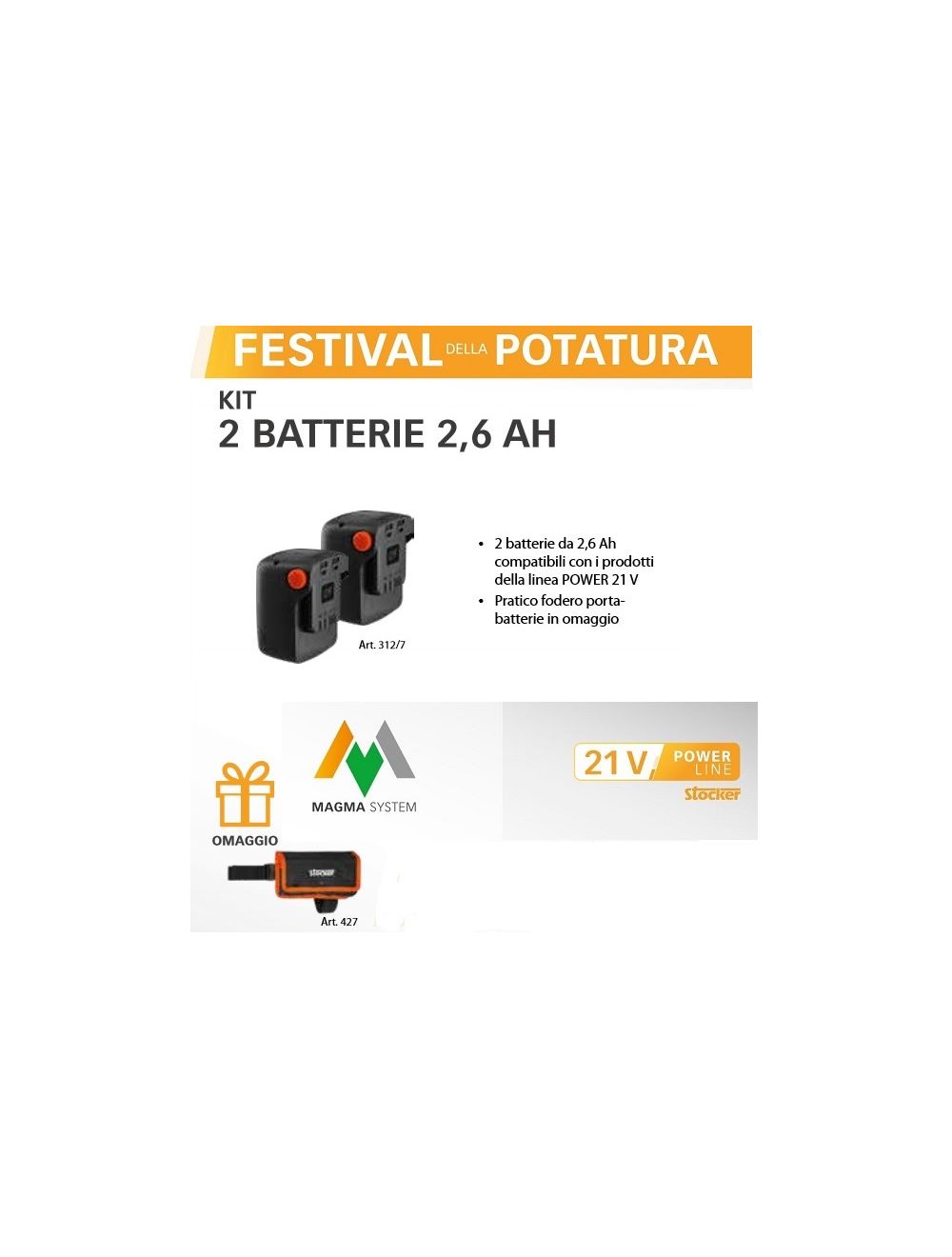 Kit de batería 2,6 Ah Stocker