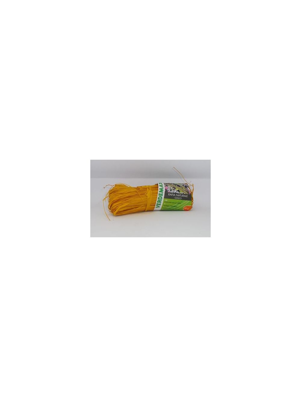 Rafia natural de color amarillo