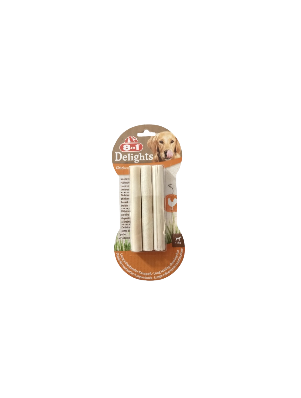 Pack de snacks para perros 8en1 Delicias Palitos de Pollo Pack de snacks para perros 8en1 Delicias Palitos de Pollo