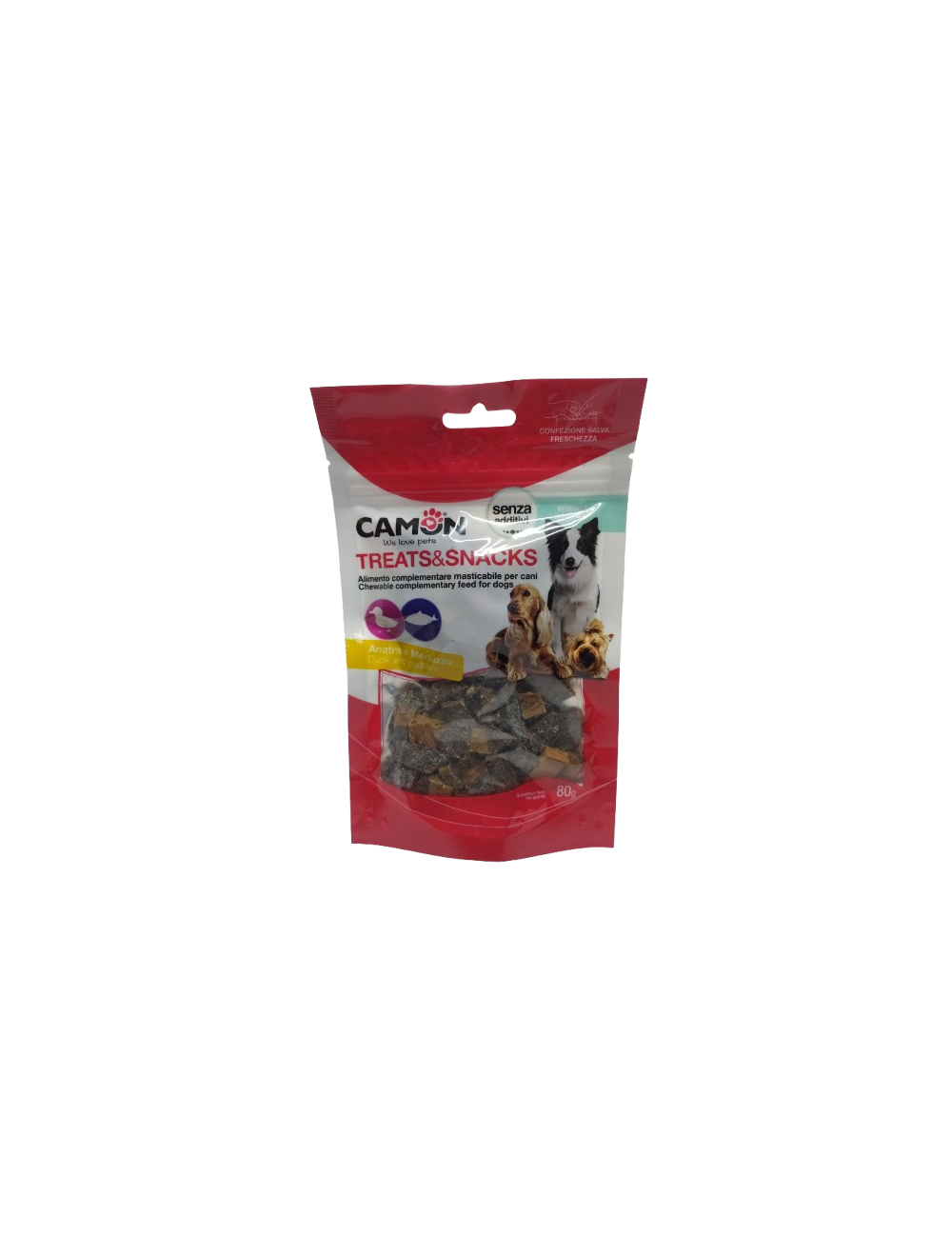 Camon Treats & Snacks Pack Snacks de Pato y Bacalao para Perro