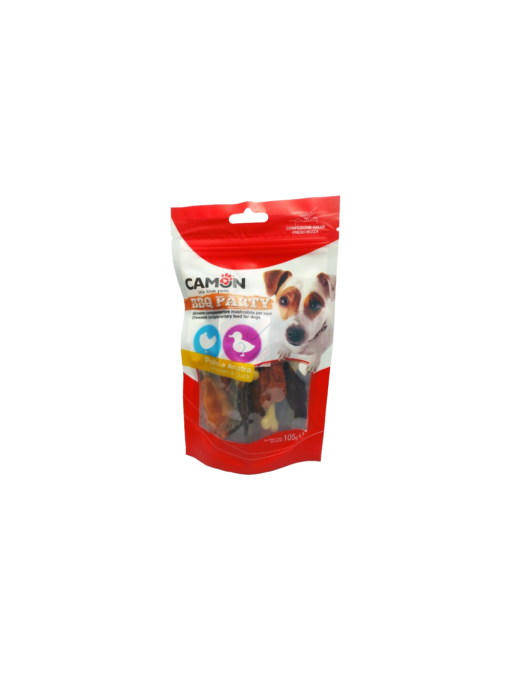 Pack de snacks para perros Camon BBQ Party Pollo y Pato