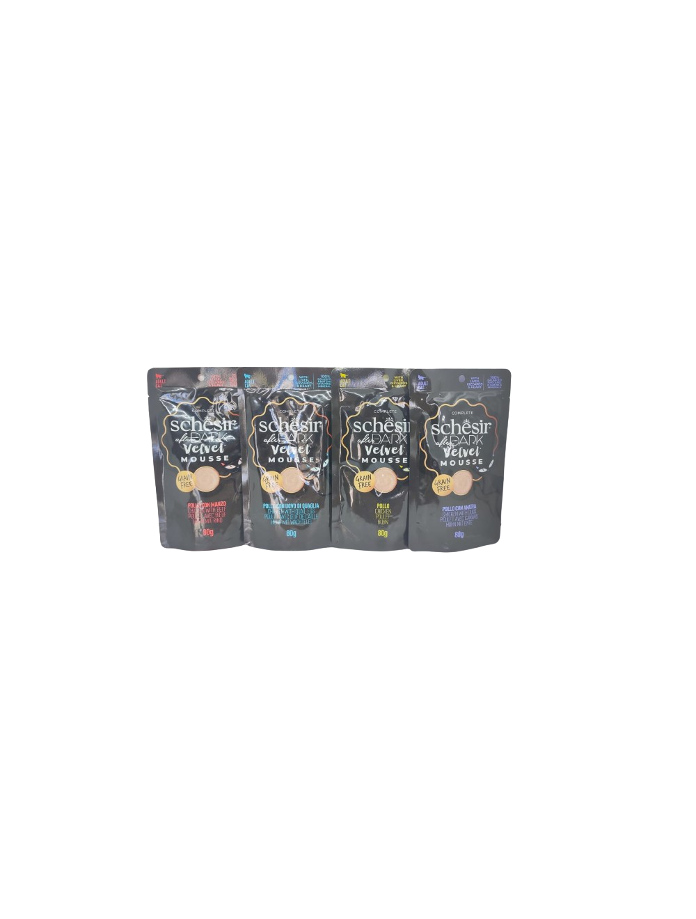 Schesir mousse de terciopelo gato adulto
