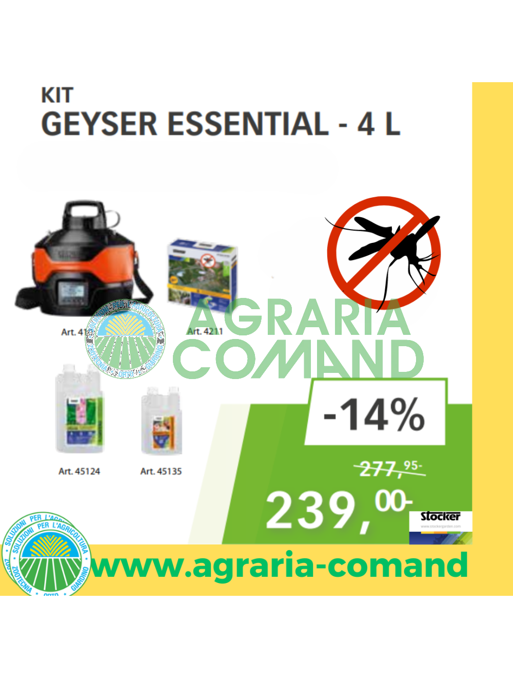 KIT Caldera Geyser Essential 4L - moustiques KIT Caldera Geyser Essential 4L - moustiques
