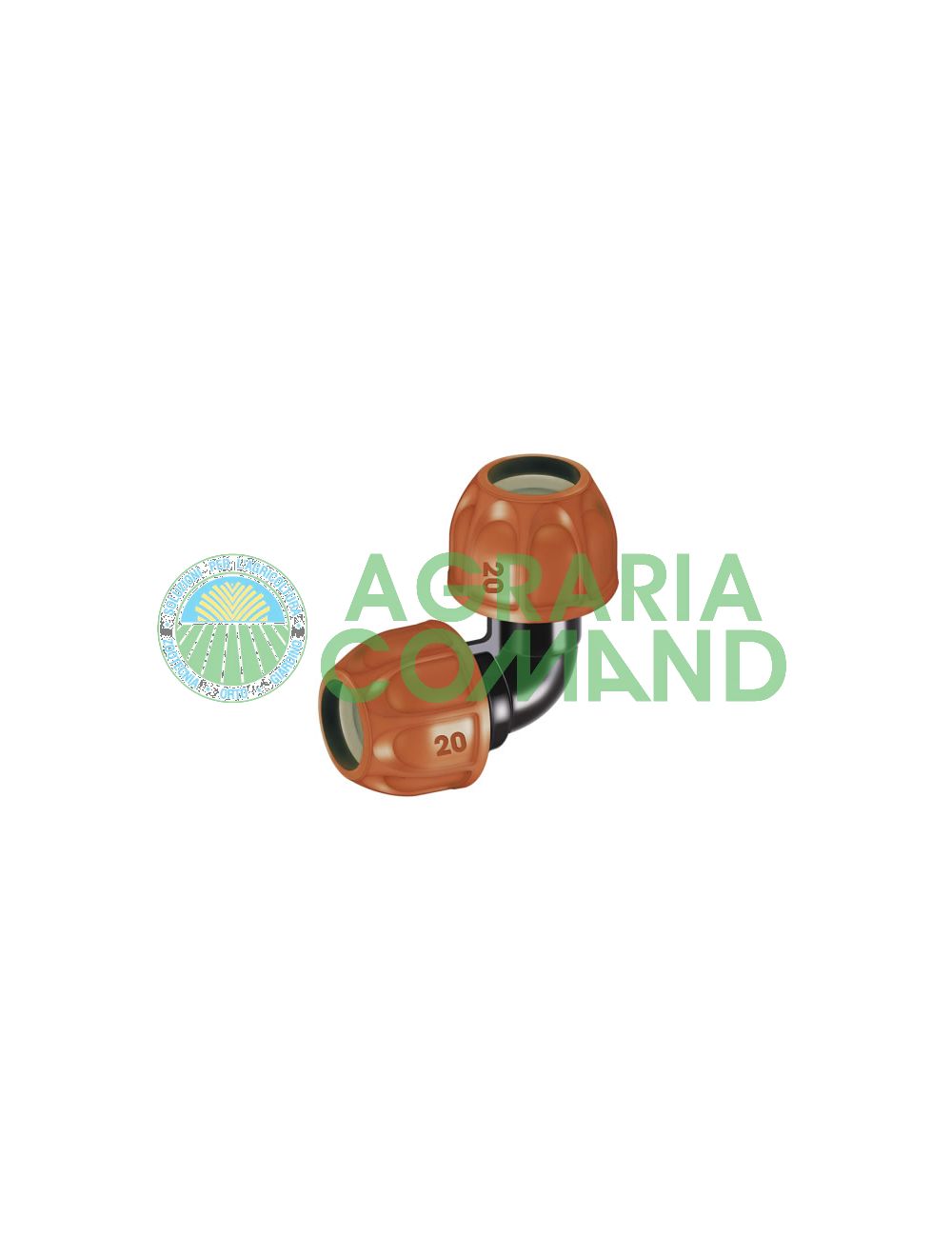 Racor codo Claber 90322 para manguera de 20 mm