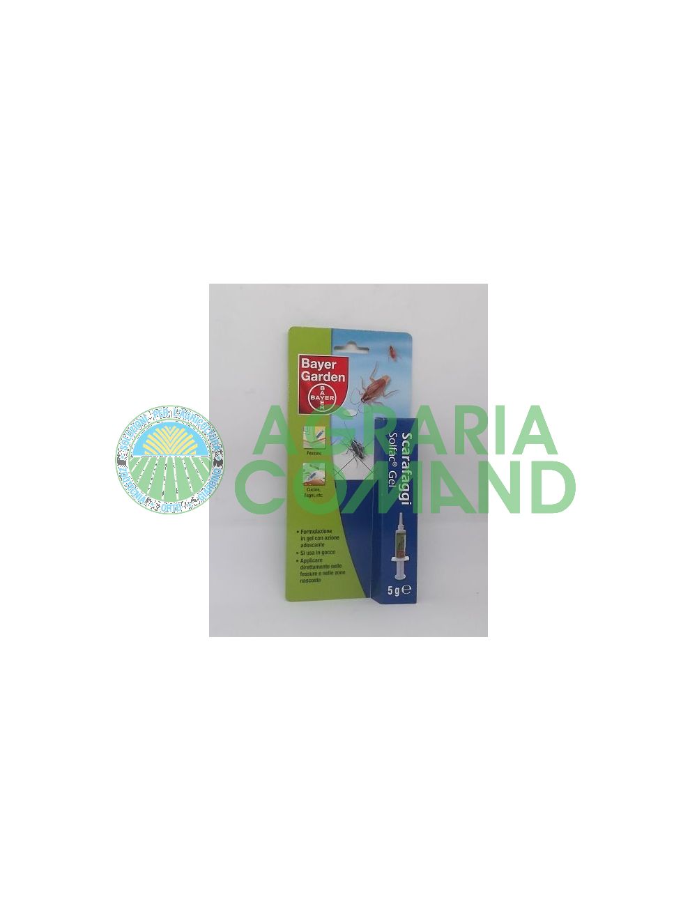 Envase de gel para cucarachas