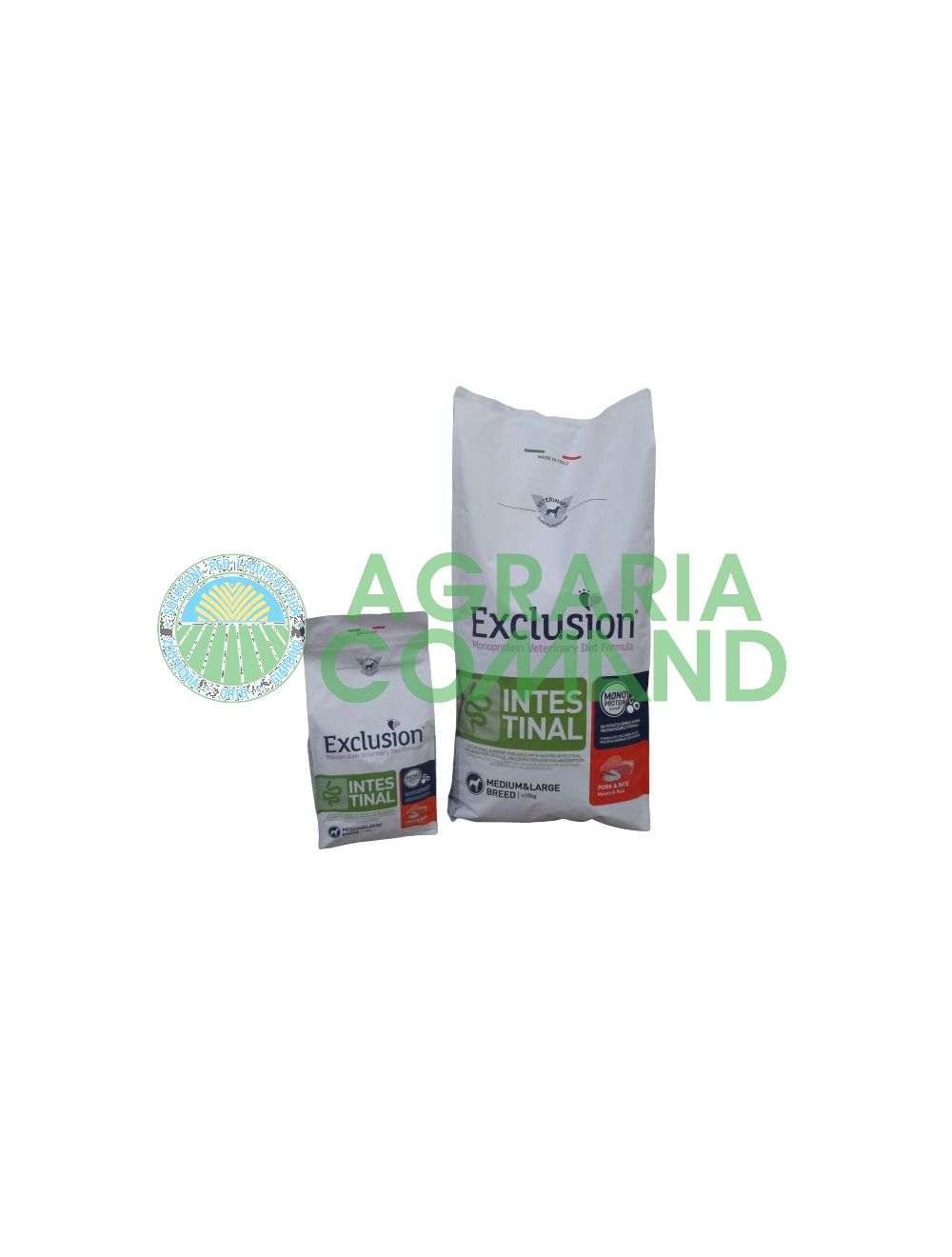 Exclusión intestinal perro mediano grande
