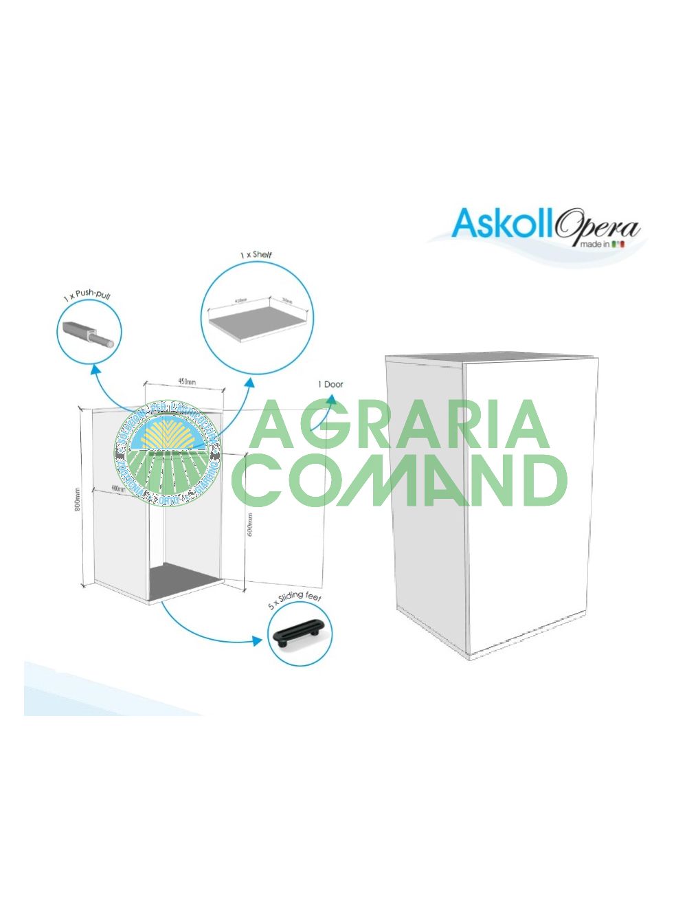 Mueble para acuario Askoll Opera 80 Mueble para acuario Askoll Opera 80