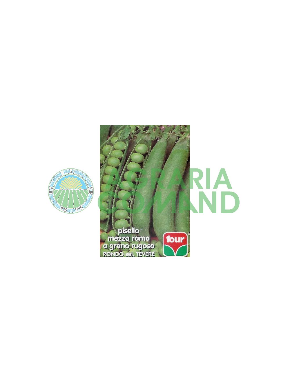 Guisantes Cuatro medios rábanos