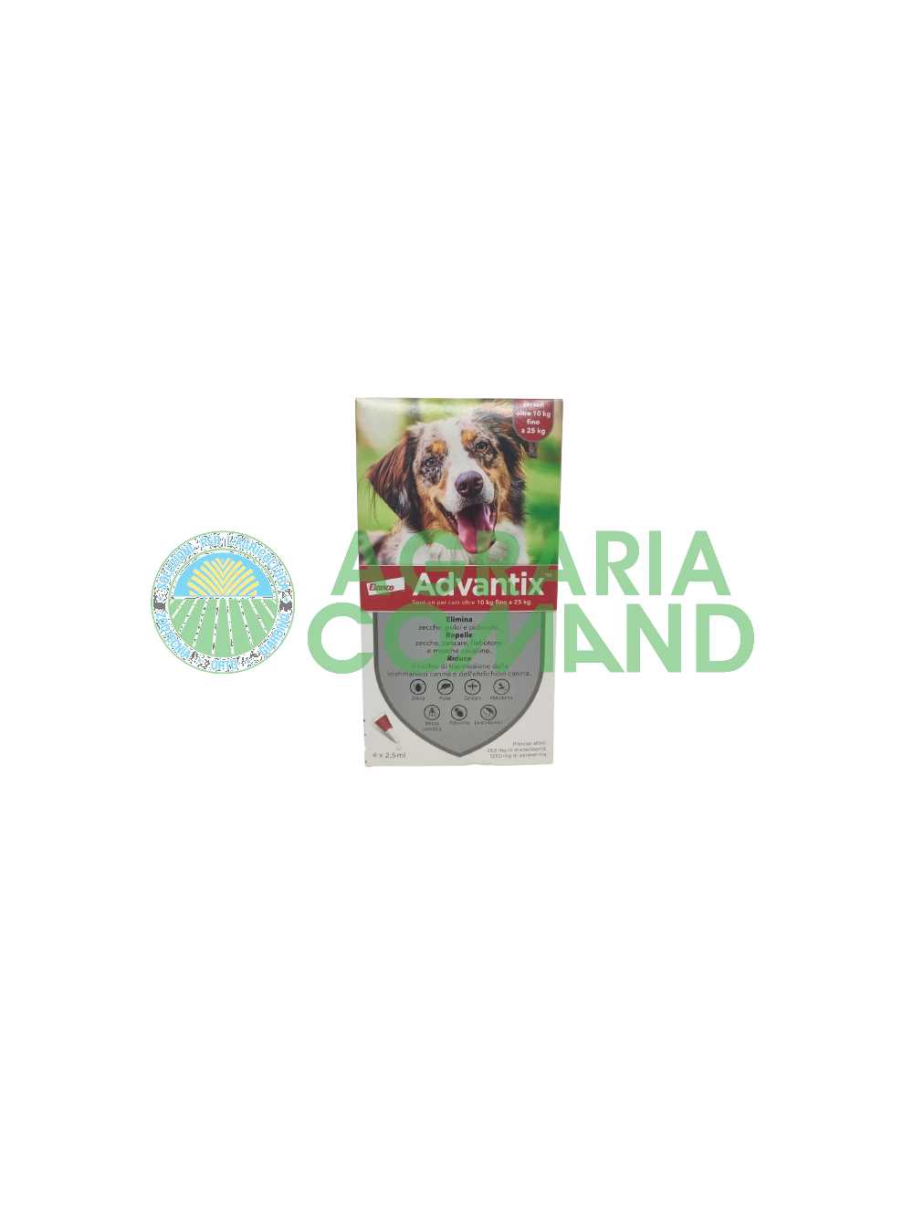 Advantix spot en perros de hasta 25 kg