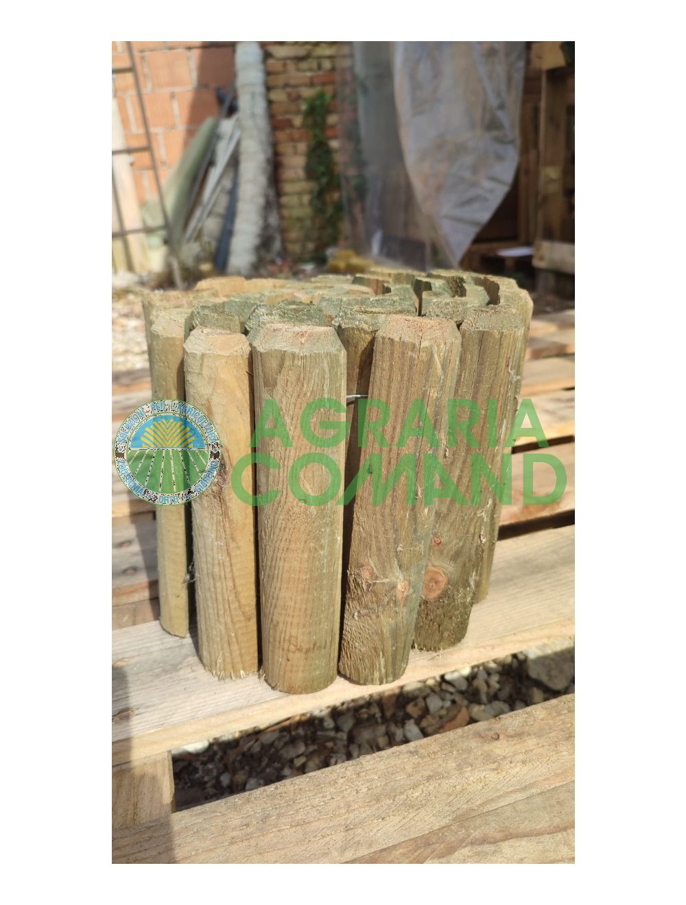 Bordura de madera tratada de pino
